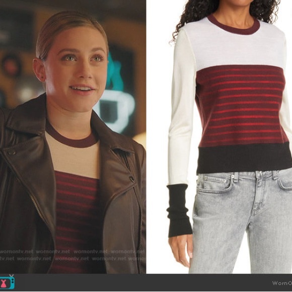 NEW Rag & Bone Charley Red Colorblock Sweater – Worn on Queen Sugar & Betty - Picture 2 of 11